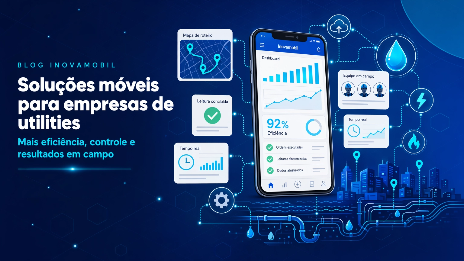 Soluções móveis para empresas de utilities: mais eficiência, controle e resultados em campo